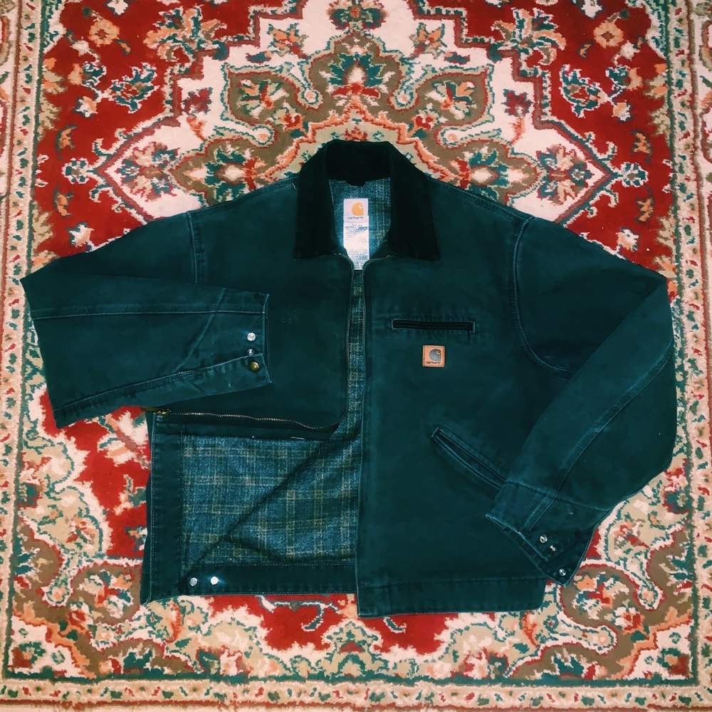 Blanket Lined Black Carhartt Coat Work Jacket